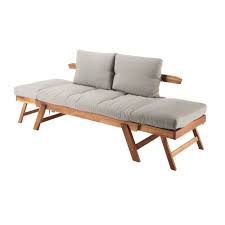 Banquette De Jardin Modulable 3 Places En Acacia Balcony Furniture Outdoor Sofa Acacia Wood