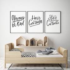 Personalized boys room posters & prints from zazzle! Black And White Quotes Kids Room Art Set Trio Positive Etsy Kids Bedroom Art White Kids Room Art Wall Kids