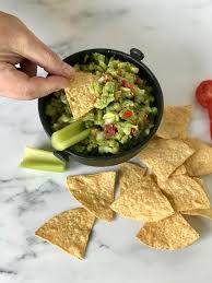 1/8th of this dip contains 171 calories, 15 grams of fat, 11 carbs, 7 grams of fiber, and 2 grams of easy guacamole recipe. Easy Fresh Homemade Guacamole Seeking Good Eats