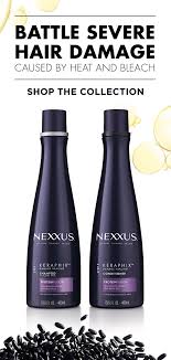 Hydrolysed rice protein and hydrolysed keratin will also help to give some much needed strength to curly locks, preventing breakage and damage. Get Visibly Healthier Hair With Nexxus Keraphix Infused With Keratin Protein And Black Hair Treatment Damaged Damaged Hair Shampoo For Damaged Hair