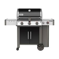 Weber Genesis Ii Lx E 340 3 Burner Propane Gas Grill In Black With Built In Thermometer And Grill Light 61014001 The Home Depot Natural Gas Grill Gas Grill Gas Bbq