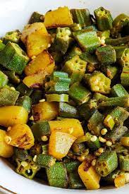 Aloo Bhindi Stir Fried Okra And Potatoes Vegan Gluten Free How To Cook Okra Okra Recipes Best Vegetarian Recipes