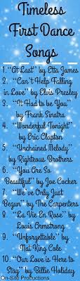 On Site Wedding Receptions First Dance Songs Classic First Dance Songs Wedding Song Playlist