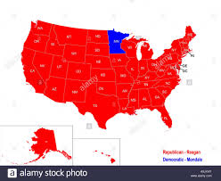 United States Presidential Election Results Map For 1984 Stock Photo Alamy