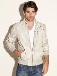 Guess Twill Trim Faux Leather Bomber Jacket Mens Outfits Faux Leather Bomber Jacket Faux Leather Bomber