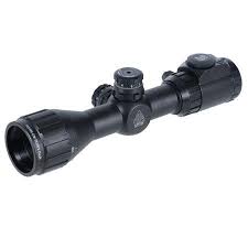 utg 3 9x32 ao compact cqb bug buster ie riflescope matte black finish with illuminated mil dot reticle target turrets adjustable objective rings