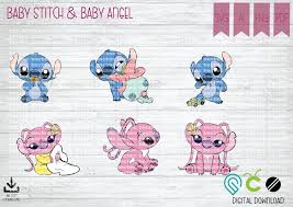 Disney Stitch Angel Baby Plush Blanket