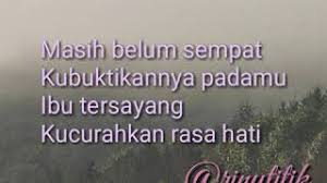 We did not find results for: Lirik Lagu Untukmu Ibu Exist Youtube