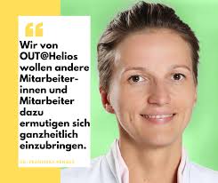 Franziska Renger gehört ebenfalls zum Orga-Team. Sie arbeitet seit 2010 bei  Helios und ist fester Überzeugung, dass Sichtbarseinkönnen und ein offener  Umgang mit vielfältigen Identitäten wesentlich für exzellente  Zusammenarbeit sind. Wir freuen
