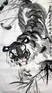 Artwork Japanese Art Black And White Chinese Tiger Painting 4695009 50cm X 90cm 19 X 35 Tiger Painting Tiger Art Japanese Painting