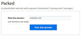 Parked Domain Dreamhost Knowledge Base