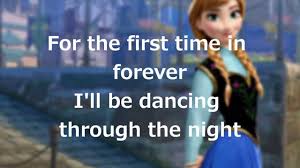 Lirik Lagu Frozen For The First Time In Forever Reprise Lyrics For The First Time In Forever Disney S Frozen Youtube