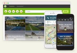 Fahrrad Navi App Weist Den Weg Smartphone Fahrt Am Lenker Mit