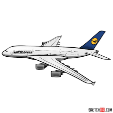 So, if you were looking for free airbus beluga coloring sheets, you are in the right place. How To Draw Airbus A380 Lufthansa Side View In 2021 Airplane Drawing Plane Drawing Airbus A380