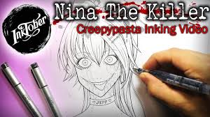 Horror | 12 august 2021 (india). Nina The Killer Creepypasta Drawing Inktober Youtube