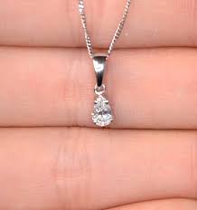 Pear diamond pear shaped diamond diamond necklaces diamond pendant flower pendant diamonds flowers jewelry jewellery making. Keira 18k White Gold Pear Shape Diamond Pendant Necklace 0 25ct H Si Item Fr28 47juy