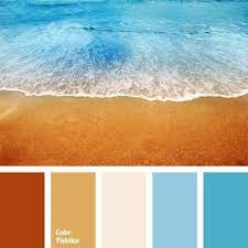 Sea Blue Color Palette Farbpalette Blau Orange Farbpaletten Warmer Farbton