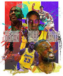 Jordan then went on to detail how a young bryant used to seek him out for advice.bryant was so hungry for jordan's knowledge and insight, that he would call him up basically anytime the urge struck — even if that meant dialing jordan in the middle of the night. Michael Jordan Kobe Bryant Lebron James Splatter Painting Illustration Digital Art By Farly Datau
