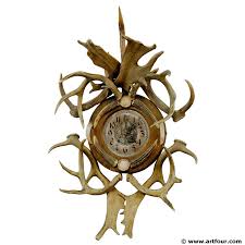 Check out our antler wall decor selection for the very best in unique or custom, handmade pieces from our wall hangings shops. Antique Antler Wall Clock 1900