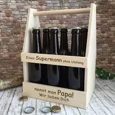 Weitere ideen zu vatertagsgeschenke, vater, vatertag. Biertrager Zum Vatertag Holz Mannerhandtasche Als Vatertagsgeschenk
