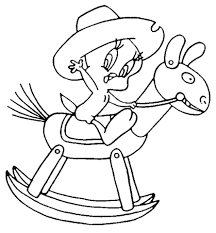 Tweety Playing Wooden Rocking Horse Coloring Page Free Printable Coloring Pages For Kids This website present numerous such printable horse coloring pages that show this animal in full body as well as in close up images.
