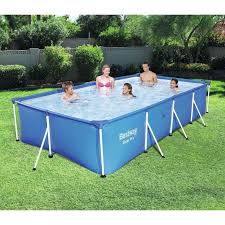 Bestway 13ft X 7ft X 32in Rectangular Frame Above Ground Swimming Pool Pump Above Ground Swimming Pools Swimming Pools Best Above Ground Pool