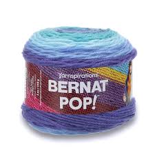 bernat pop 5oz guage 4 medium 100 acrylic blue blaze