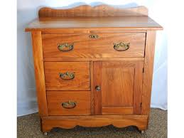antique 3 drawer dry sink cabinet
