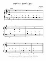 Mary Had A Little Lamb Free Easy Piano Sheet Music Piano Music Piano Sheet Music Piano Sheet Music Free