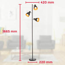 Beleuchtung Innenbeleuchtung Designer Lounge 3 Kugel Stehlampe