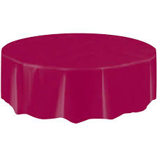 Burgundy Plastic Party Tablecloth Round 84in Size 84 Inch Red Plastic Table Covers Round Table Covers Plastic Tables