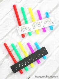 Homemade Pan Flutes For Kids With Free Printable Recording Sheet Buggy And Buddy Stem Science Activities Instrument Craft Preschool Music Activities