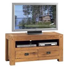 Meuble Tv Bois De Chene 2 Tiroirs Fjord Infos Et Dimensions Longueur 120 Cm Profondeur 50 Cm Haut Meuble Tv Bois Meuble Tv Meuble Cocktail Scandinave