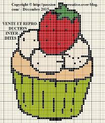 Grille Gratuite Point De Croix Cupcake Fraise Passion Creative Point De Croix Point De Croix Cupcake Point De Croix Kawaii
