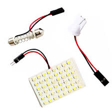 48 Smd 3528 48 Led Panel White Car Reading Map Lamp Auto Dome Interior Bulb Roof Light With T10 Adapter Walmart Com Walmart Com