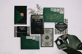 Black And Green Wedding Invitations Emerald Art Deco Wedding Inspiration Art Deco Wedding Invitations Art Deco Invitations Art Deco Wedding Inspiration