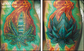 We select only best weed tattoos for you! Tattoo Coverup Before And After Bme Tattoo Piercing And Body Modification News