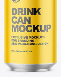 Download 330ml Matte Drink Can Mockup In Can Mockups On Yellow Images Object Mockups