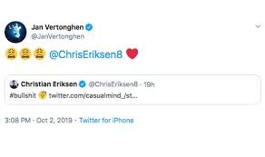 Christian eriksen of denmark goes down injured as teammates call for assistance during the uefa euro 2020 match between a distraught wife was broadcast to the world. Tottenham Christian Eriksen Rubbishes Rumour Wife Had Affair With Jan Vertonghen Football Sport Express Co Uk