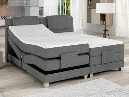 ensemble boxspring relax tissu gris clair 2 x 80 x 200 cm castel lit sommier lit relaxation matelas a ressorts
