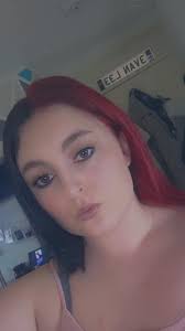 So I'm about to dye my hair half red, it's currently all black, but I want  to do it half and half again, previously I had it half and half and I