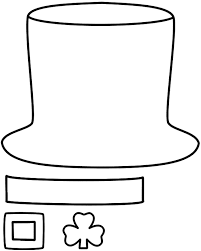 Leprechaun Hat Paper Craft Black And White Template St Patricks Day Crafts For Kids St Patrick S Day Crafts St Patrick S Day Decorations