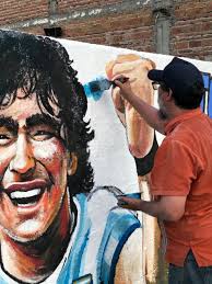 LOS MURALES MARADONIANOS POR SU ANIVERSARIO DE NACIMIENTO