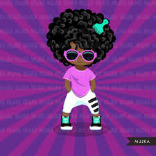 Black African American Charlie Brown Characters Afro Black Hip Hop Dancer Girls Clipart Break Dance Rapping Characters Card Making Planner Stickers Embroidery African American Clip Art In 2020 Girl Clipart Hip Hop Dancer Break Dance