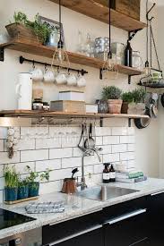 Credence Deco Cuisine Carrelage Blanc Etagere Murale Cuisine Etagere Cuisine Cuisines Deco