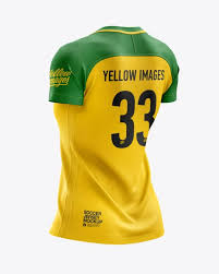 Women S Soccer Jersey Mockup Back Half Side View In Apparel Mockups On Yellow Images Object Mockups Clothing Mockup Shirt Mockup Women S Soccer