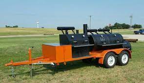 This Is A 30 Double Door Horizon Trailer Smoker With A Trailhand Grill Mounted On The Front Call And Order Your Custom Bbq Pits Smoker Trailer Offset Smoker