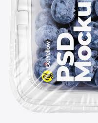 Download Clear Plastic Tray With Blueberries Mockup In Tray Platter Mockups On Yellow Images Object Mockups PSD Mockup Templates