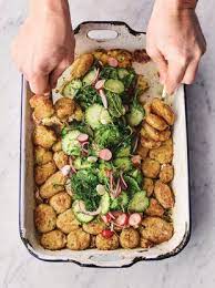 Roast New Potato Pickle Salad Jamie Oliver Potato Recipe Recipe Jamie Oliver Potatoes Recipes Jamie Oliver Recipes