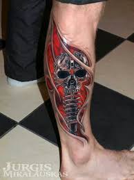 Skull Tattoo By Jurgis Mikalauskas Tattoos 3d Tattoos Biomechanical Tattoo
